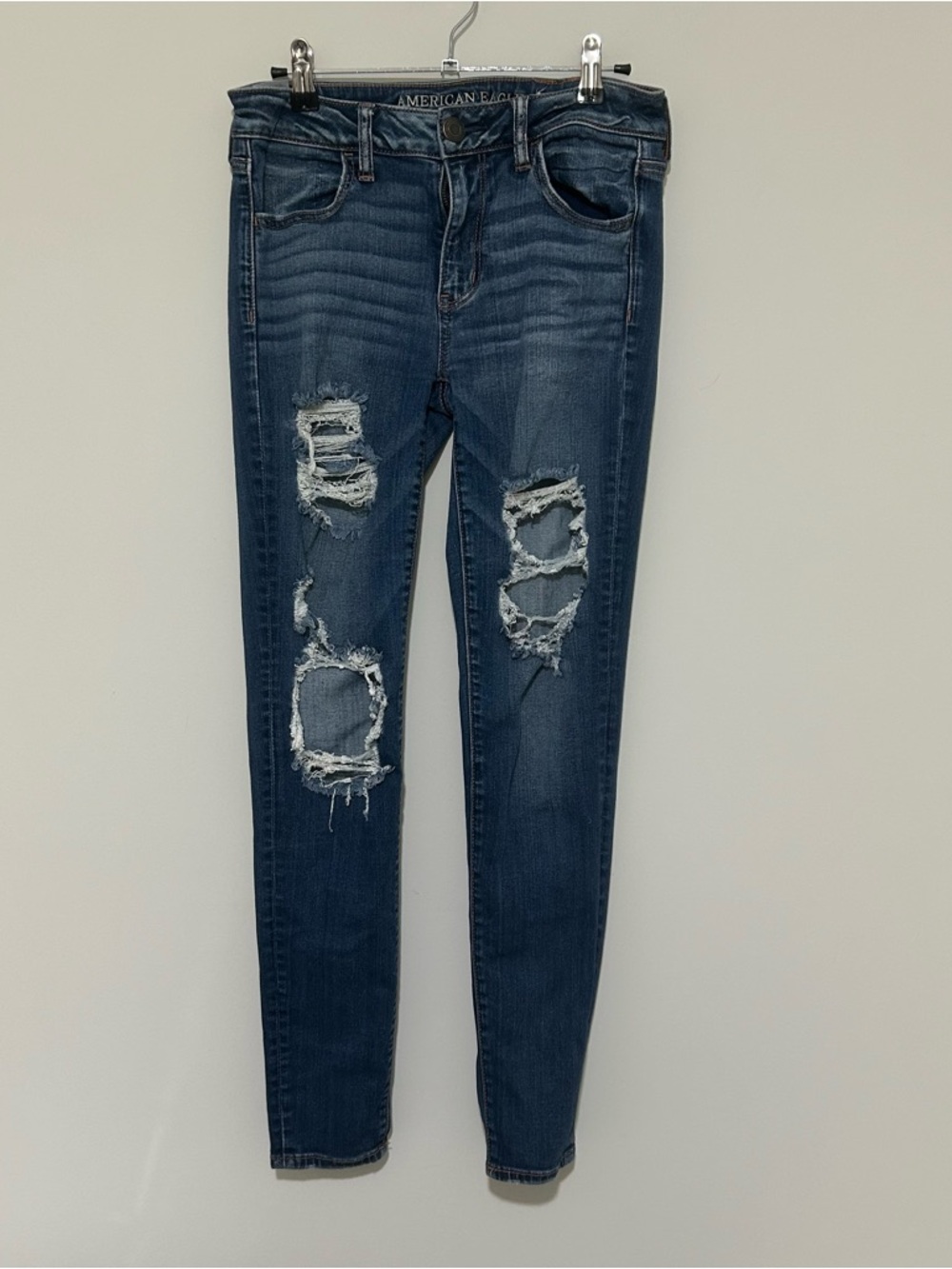 American Eagle Distressed Ripped Jegging Jeans Size 8